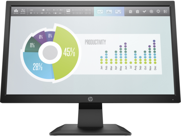 HP P204v Monitor front